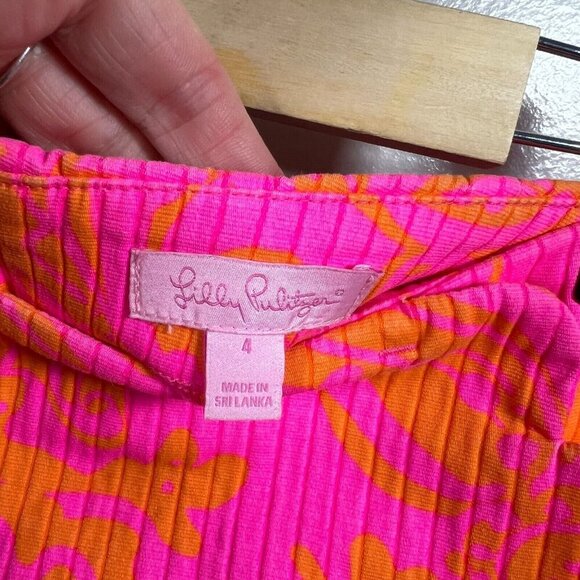 Lilly Pulitzer Liza Short Size 4 Pop Pink Seaesta Preppy Vacation Maximalist - Picture 3 of 9